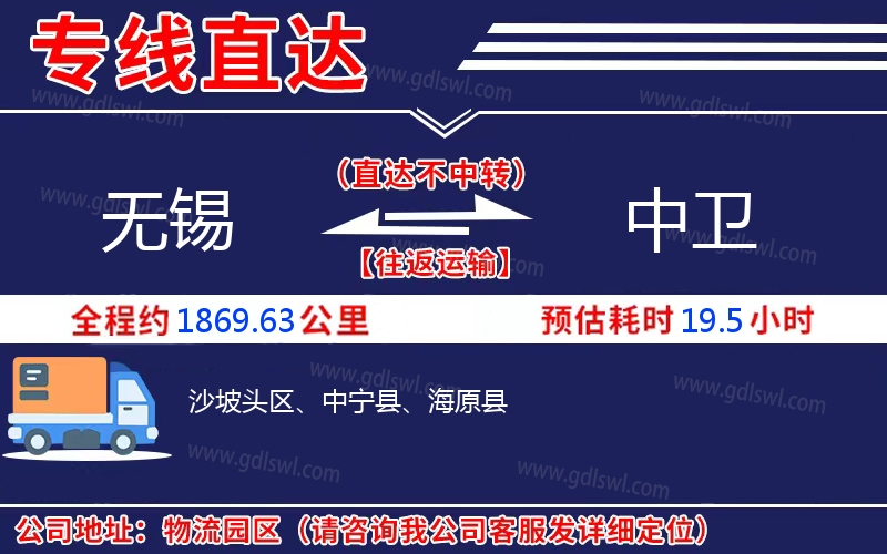 無(wú)錫到中衛(wèi)物流公司