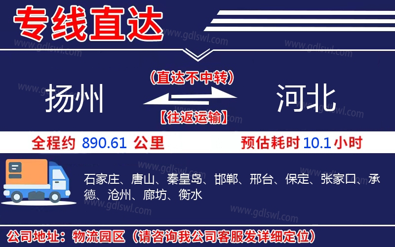 揚州到河北物流公司